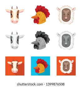 Vector design of agriculture and breeding icon. Set of agriculture and organic  stock symbol for web.