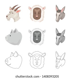 Vector design of agriculture and breeding icon. Collection of agriculture and organic  stock symbol for web.