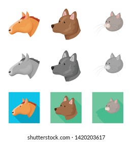 Vector design of agriculture and breeding icon. Collection of agriculture and organic  stock symbol for web.
