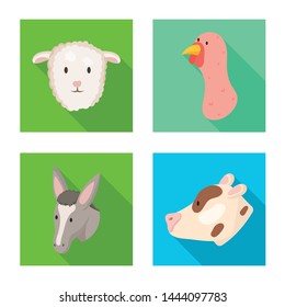 Vector design of agriculture and breeding icon. Set of agriculture and organic vector icon for stock.