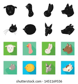 Vector design of agriculture and breeding icon. Set of agriculture and organic stock vector illustration.