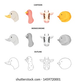 Vector design of agriculture and breeding icon. Set of agriculture and organic stock vector illustration.