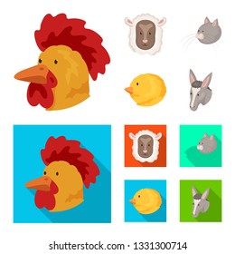 Vector design of agriculture and breeding logo. Set of agriculture and organic  stock symbol for web.