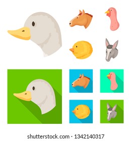 Vector design of agriculture and breeding logo. Collection of agriculture and organic  vector icon for stock.