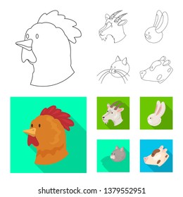 Vector design of agriculture and breeding logo. Collection of agriculture and organic  vector icon for stock.