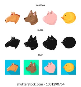 Vector design of agriculture and breeding sign. Set of agriculture and organic  vector icon for stock.