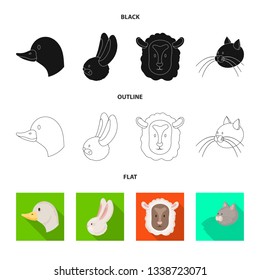 Vector design of agriculture and breeding sign. Collection of agriculture and organic  stock symbol for web.