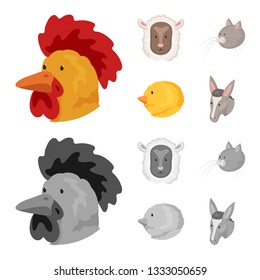 Vector design of agriculture and breeding symbol. Collection of agriculture and organic  stock symbol for web.