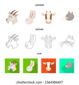 Vector design of agriculture and breeding symbol. Set of agriculture and organic  vector icon for stock.
