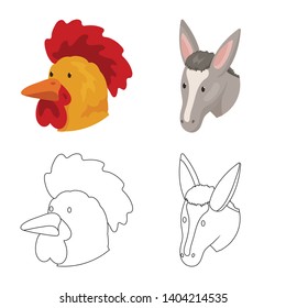 Vector design of agriculture and breeding symbol. Collection of agriculture and organic  vector icon for stock.