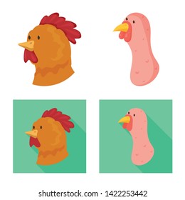 Vector design of agriculture and breeding symbol. Collection of agriculture and organic  vector icon for stock.