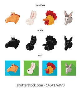 Vector design of agriculture and breeding symbol. Set of agriculture and organic vector icon for stock.