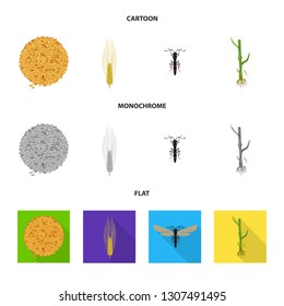 Vector design of agriculture and farming icon. Collection of agriculture and plant  stock symbol for web.