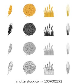 Vector design of agriculture and farming icon. Collection of agriculture and plant  stock symbol for web.