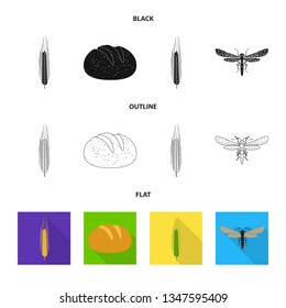 Vector design of agriculture and farming icon. Set of agriculture and plant  stock symbol for web.