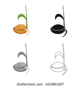 Vector design of agriculture and farming icon. Set of agriculture and plant  vector icon for stock.