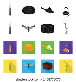 Vector design of agriculture and farming icon. Set of agriculture and plant vector icon for stock.