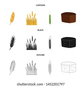 Vector design of agriculture and farming icon. Set of agriculture and plant stock vector illustration.