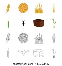 Vector design of agriculture and farming logo. Collection of agriculture and plant  stock symbol for web.