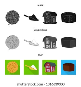 Vector design of agriculture and farming sign. Collection of agriculture and plant  vector icon for stock.