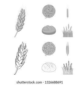 Vector design of agriculture and farming symbol. Set of agriculture and plant  stock vector illustration.