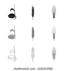 Vector design of agriculture and farming symbol. Set of agriculture and plant stock symbol for web.