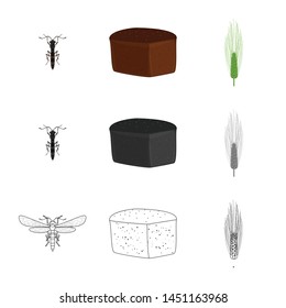 Vector design of agriculture and farming symbol. Set of agriculture and plant stock symbol for web.