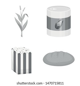 Vector design of agriculture and nutrition sign. Set of agriculture and vegetable stock symbol for web.