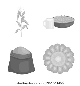 Vector design of agriculture and nutrition symbol. Collection of agriculture and vegetable vector icon for stock.