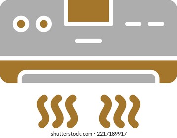Estilo de icono del acondicionador de aire de diseño de vectores