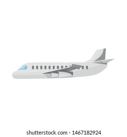 Vector design of airliner symbol. Set of airliner and fly stock vector illustration.