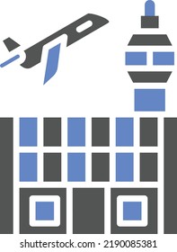 Estilo de icono del aeropuerto de diseño de vectores