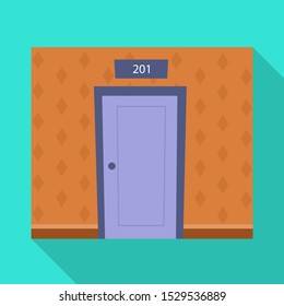 Vector design of aisle and door symbol. Graphic of aisle and apartment stock vector illustration.