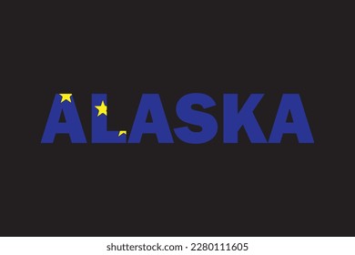 diseño vectorial marca alaska con texto 