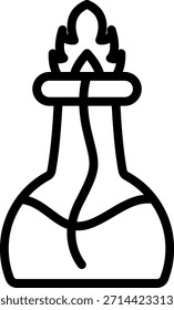 Estilo do ícone do queimador de álcool do design do vetor