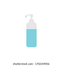 Diseño vectorial Gel Alcohol para médicos, enfermeras y personas. Atención de la salud de fondo blanco, concepto proteger el coronavirus. Covid-19.
