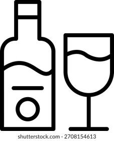 Estilo de icono alcohólico de diseño de Vector