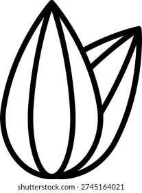 Vector Design Almond Allure Icon Style