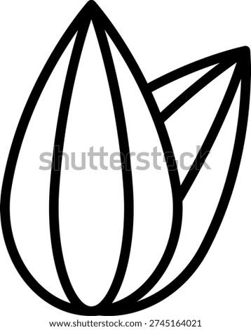 Vector Design Almond Allure Icon Style