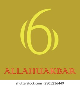 Vector design alphabate and number of 6