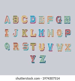 Vector design of alphabet illustrations