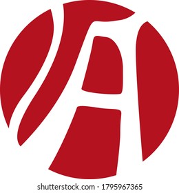 Vector Design of an Alphabet A Logo with a Circle Theme