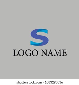 Vector design of alphabet logo with grey background