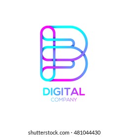 Vector design for alphabet U, Create with Gold gift bow with ribbon. Vector illustration