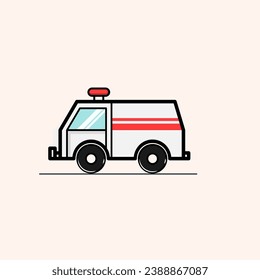 Vector design ambulance car. vector illustration