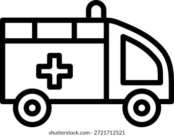Estilo de icono de ambulancia de diseño de Vector