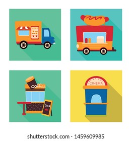 Vector design of amusement and store symbol. Collection of amusement and urban stock vector illustration.
