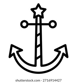 Estilo de icono de ancla de diseño de Vector