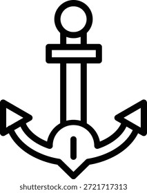 Estilo de icono de ancla de diseño de Vector