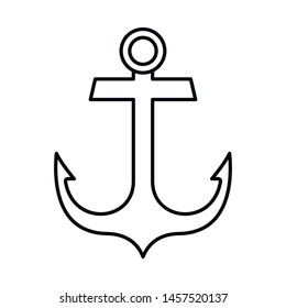 Vector design of anchor and naval sign. Set of anchor and maritime stock symbol for web.